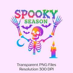 Spooky Season Neon Halloween Ghost Clipart Bundle - CraftNest - Digital Crafting and Art