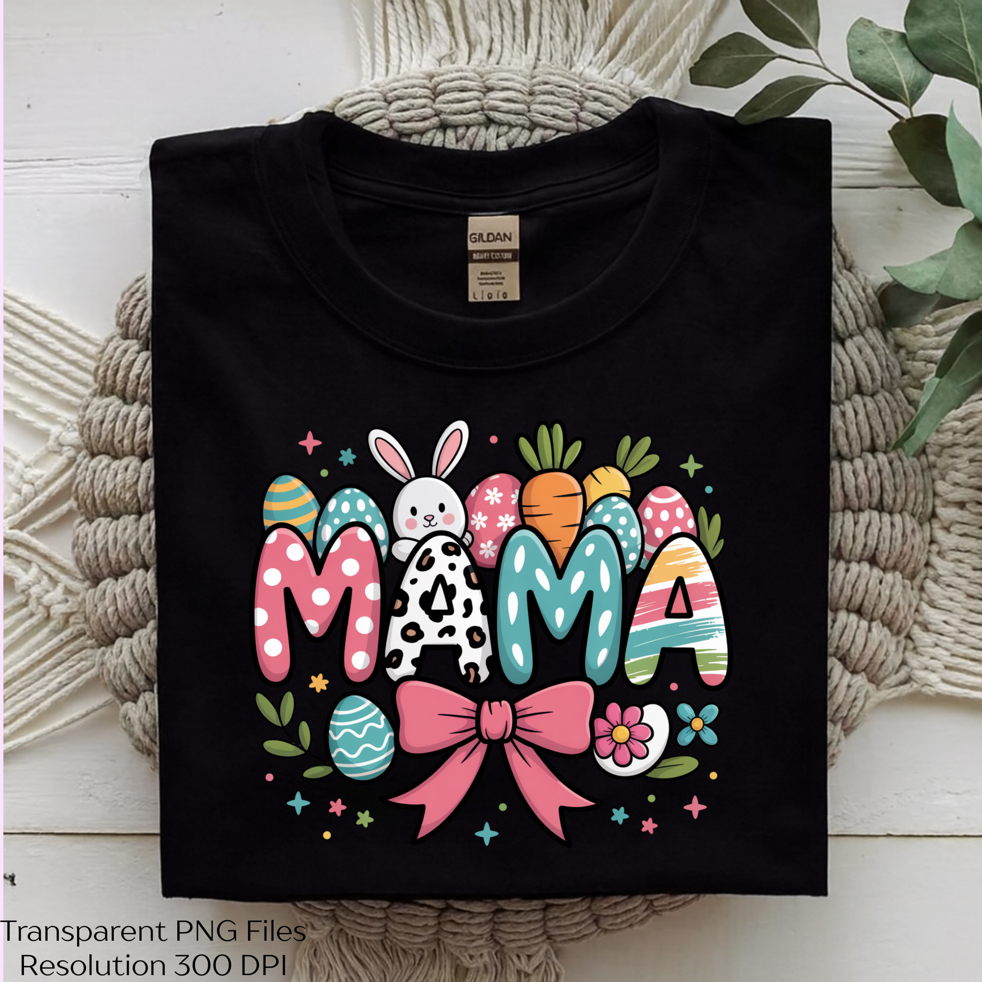 Mama Easter Cute Bunny Clipart Bundle