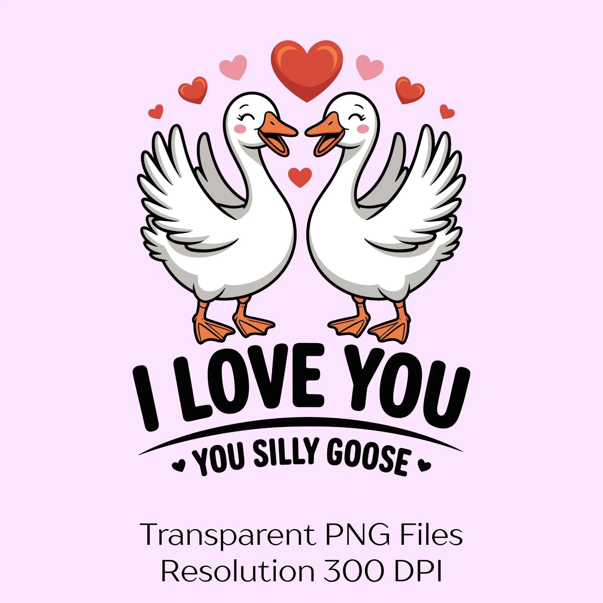Love You Silly Goose Clipart Bundle - CraftNest - Digital Crafting and Art