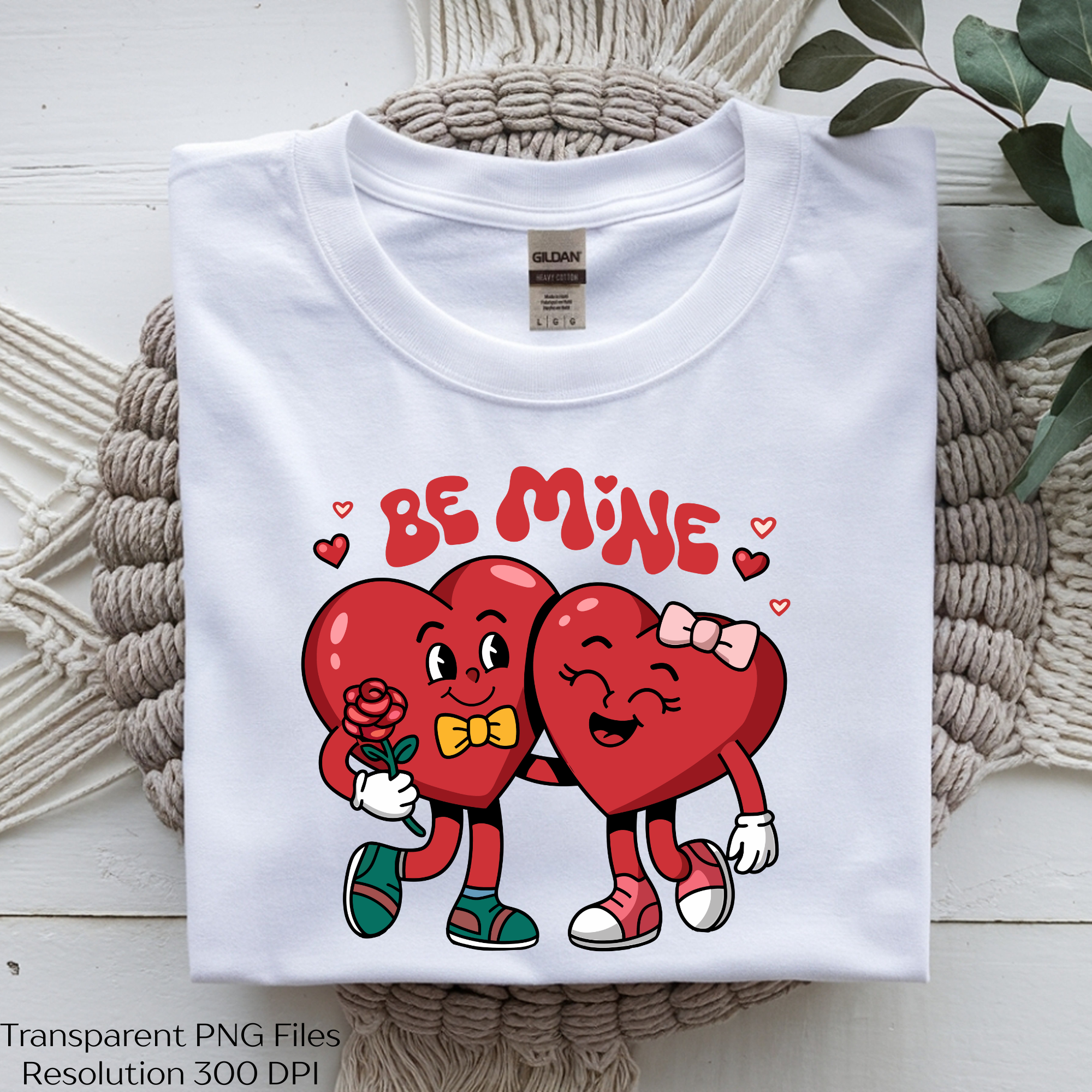 Be Mine Kawaii Valentine T-Shirt Clipart Bundle