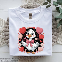 Preppy Cute Goose Valentine Day Clipart Bundle - CraftNest - Digital Crafting and Art