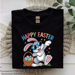 Happy Easter Cool Bunny Shirt Clipart Bundle - CraftNest - Digital Crafting and Art