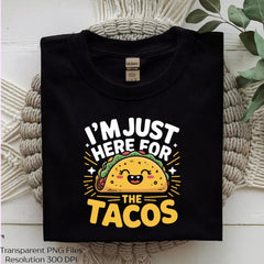 Just Here For The Tacos Shirt Clipart Bundle - CraftNest - Digital Crafting and Art