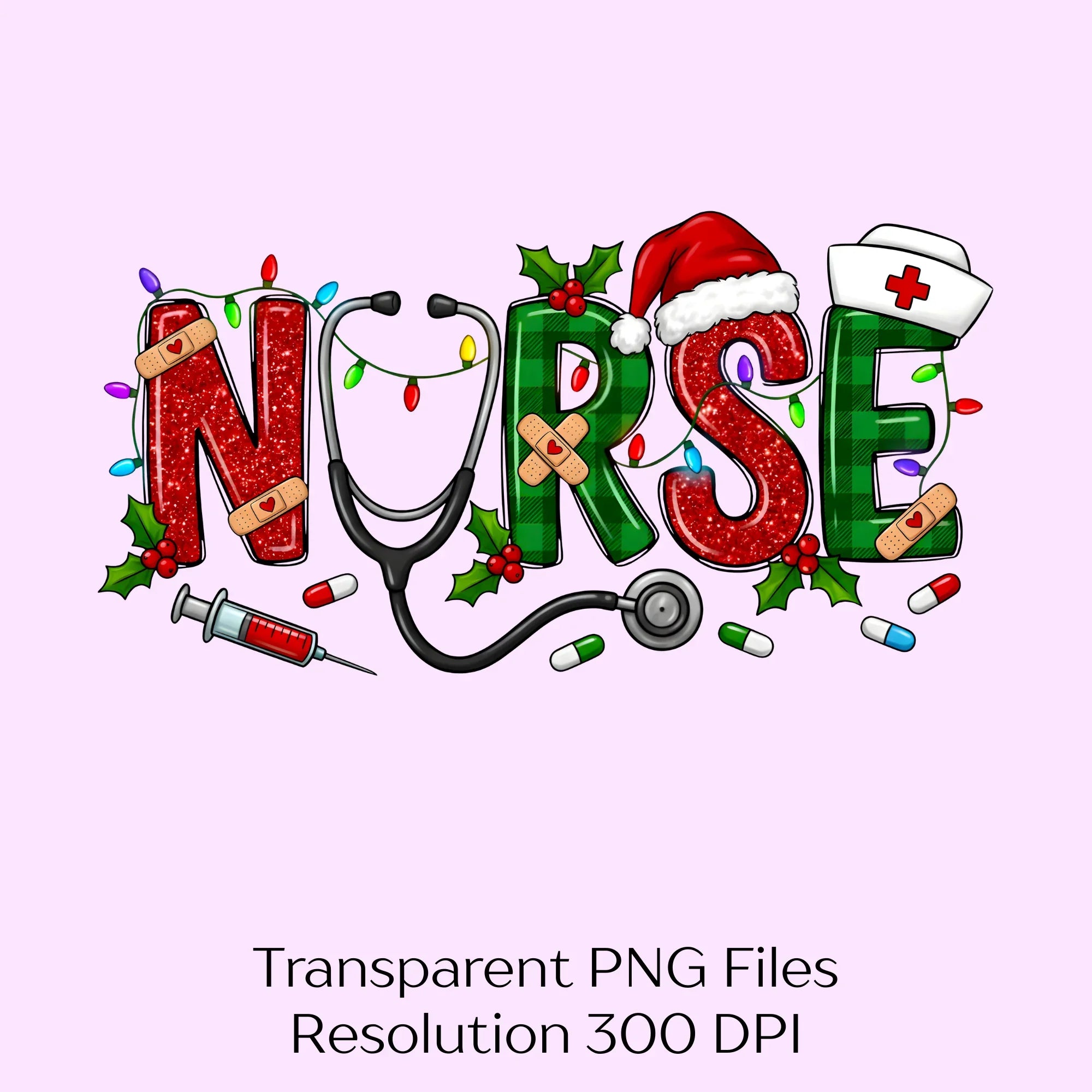 Nurse Christmas Merry Clipart Bundle - CraftNest - Digital Crafting and Art