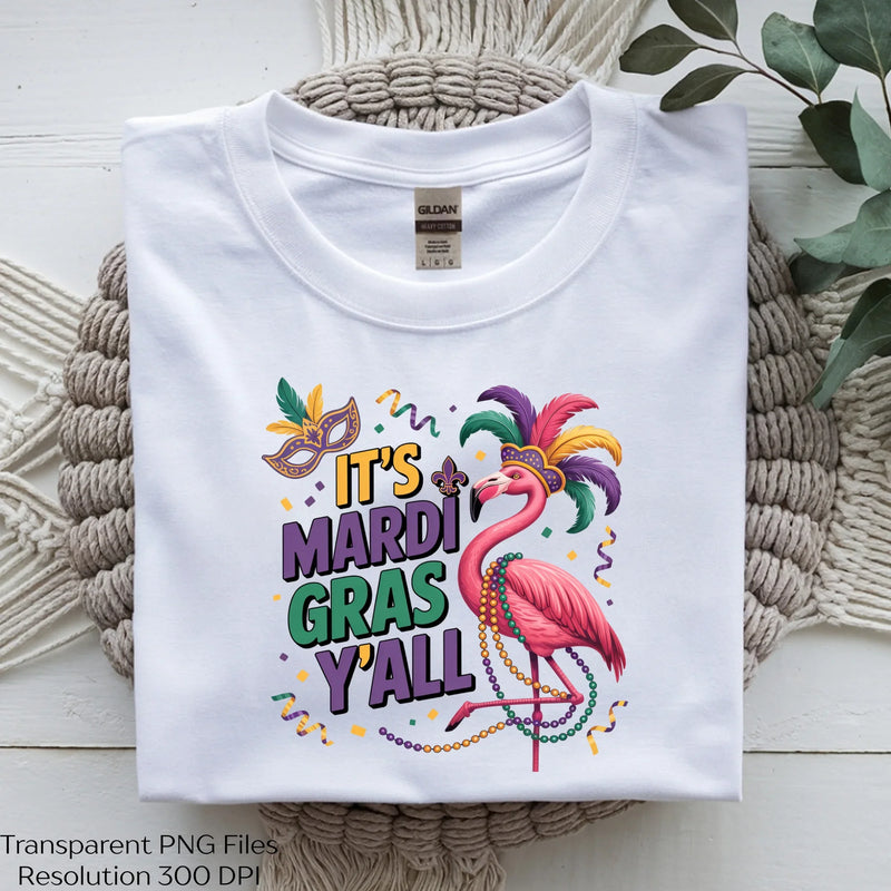 Mardi Gras Flamingo Clipart Bundle - CraftNest - Digital Crafting and Art