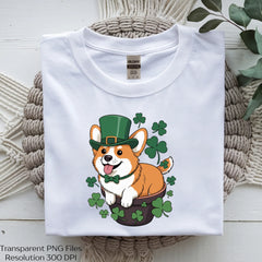 Lucky Corgi St Patrick's Day Cute Clipart Bundle - CraftNest - Digital Crafting and Art