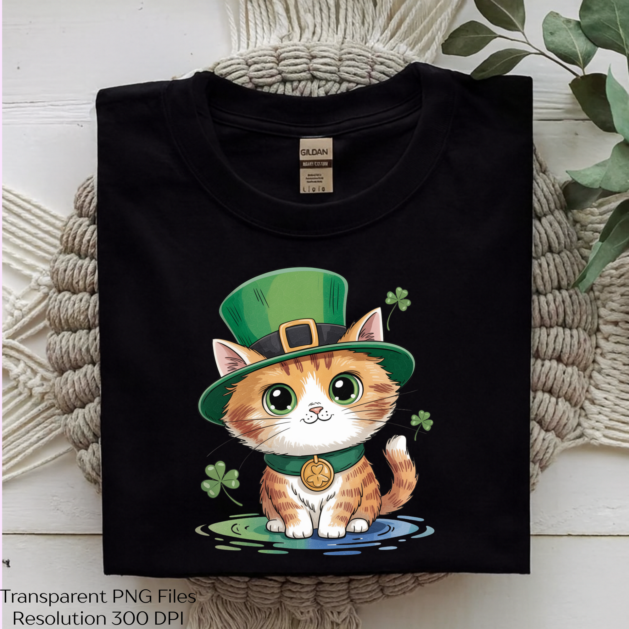 St Patrick's Day Cat Clipart Bundle