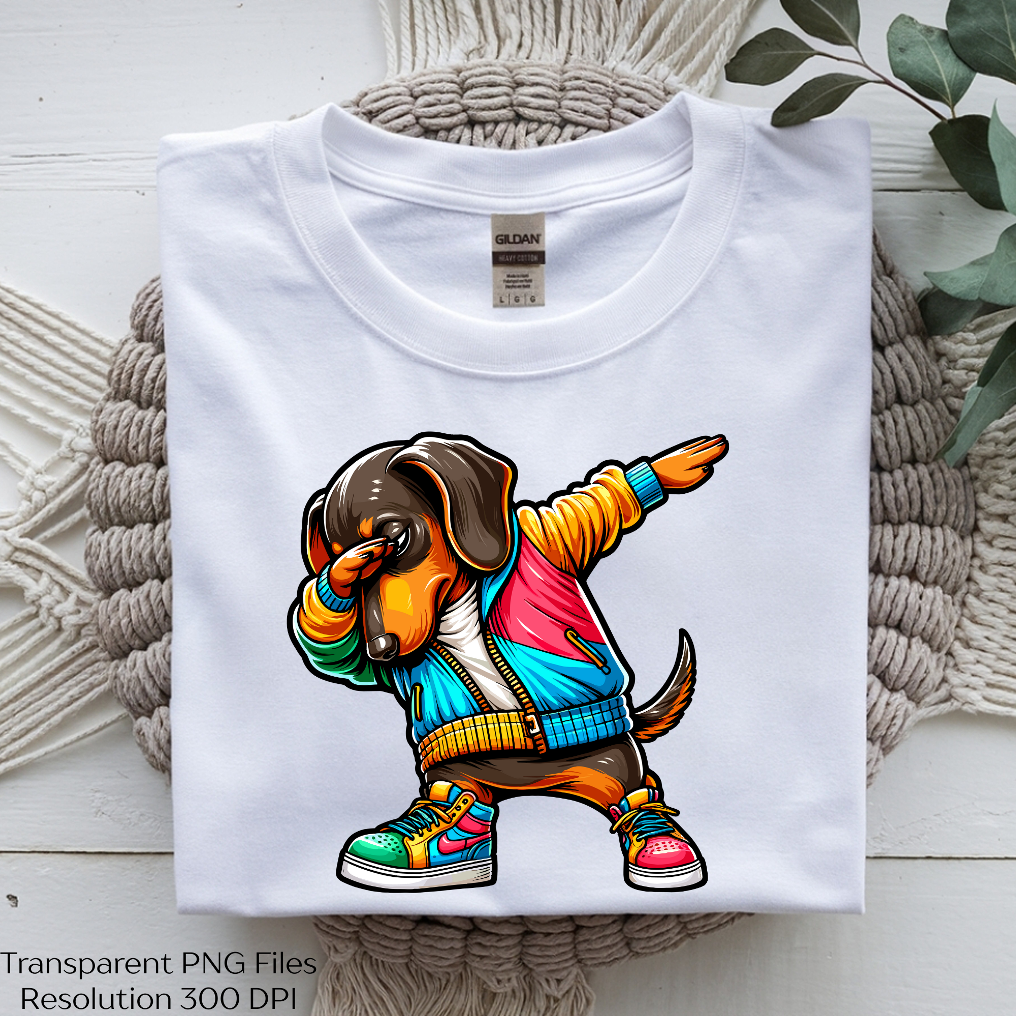Dachshund Dog Dabbing Illustration Clipart Bundle
