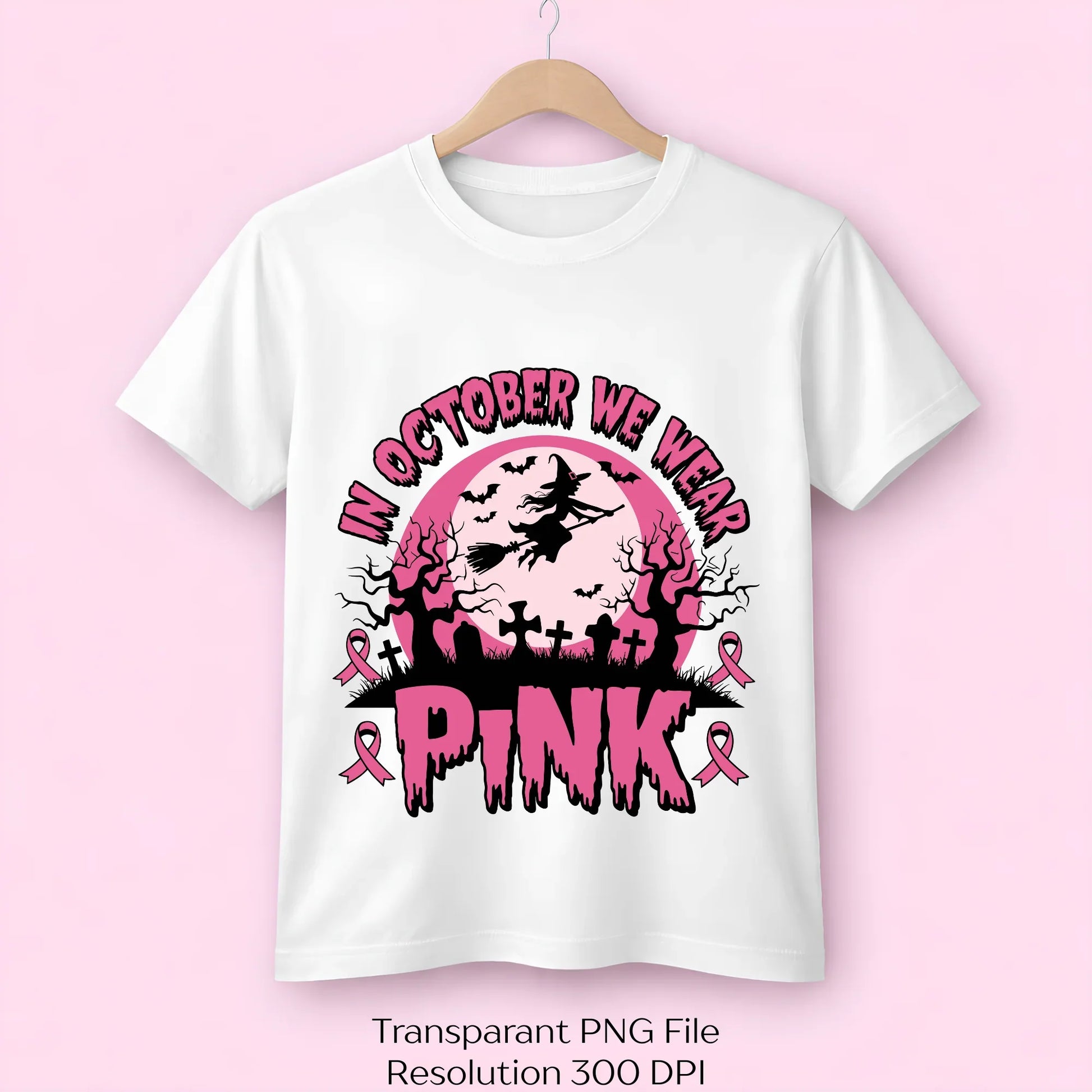 In October We Wear Pink Witch Halloween SVG Bundle - CraftNest - Digital Crafting and Art