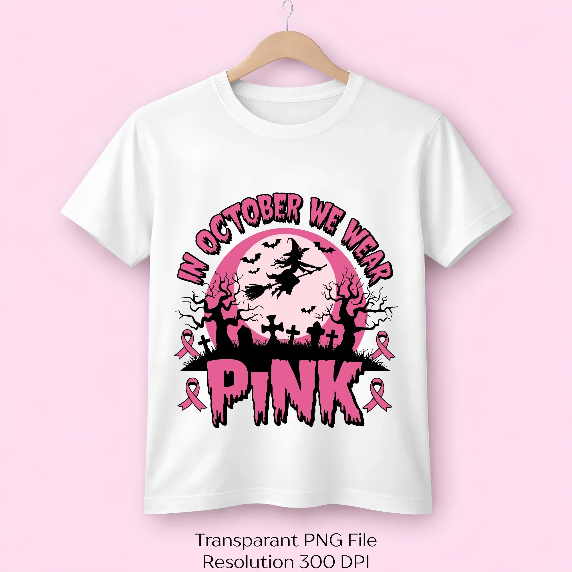 In October We Wear Pink Witch Halloween SVG Bundle - CraftNest - Digital Crafting and Art