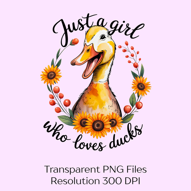 Just a Girl Who Loves Ducks Clipart Bundle - CraftNest - Digital Crafting and Art