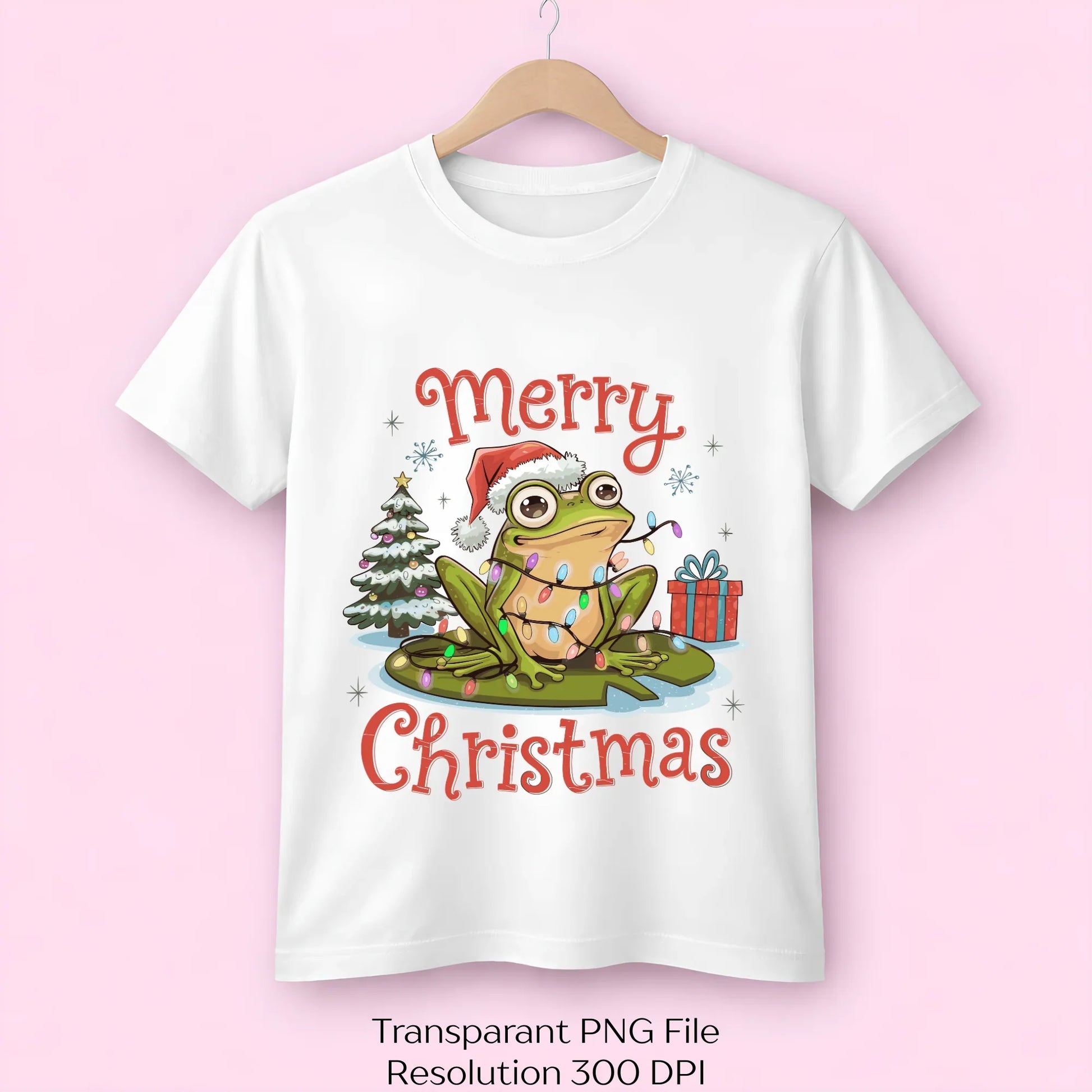 Merry Christmas Festive Frog with Lights Clipart Bundle - CraftNest - Digital Crafting and Art