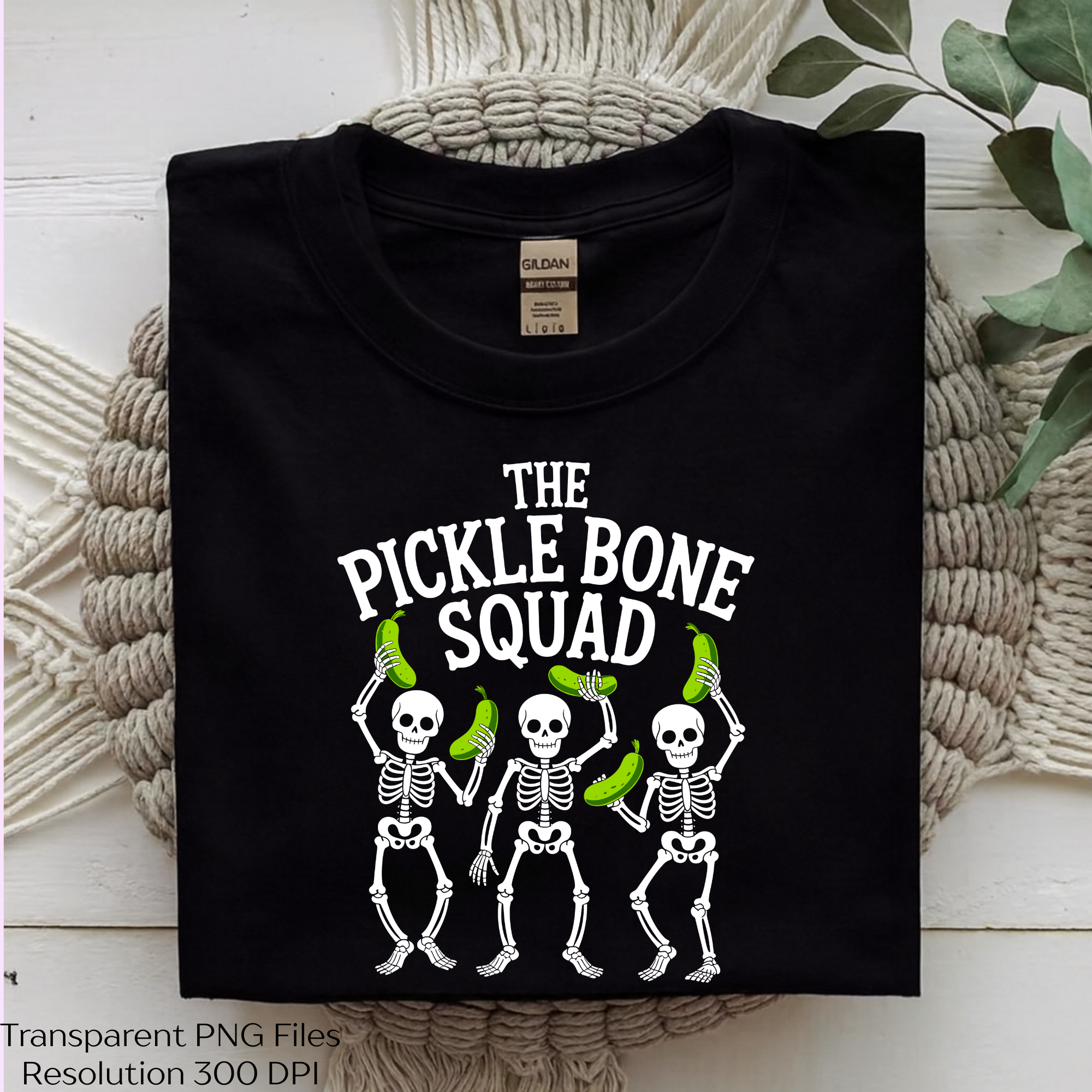 Pickle Bone Squad Skeleton SVG Clipart Bundle