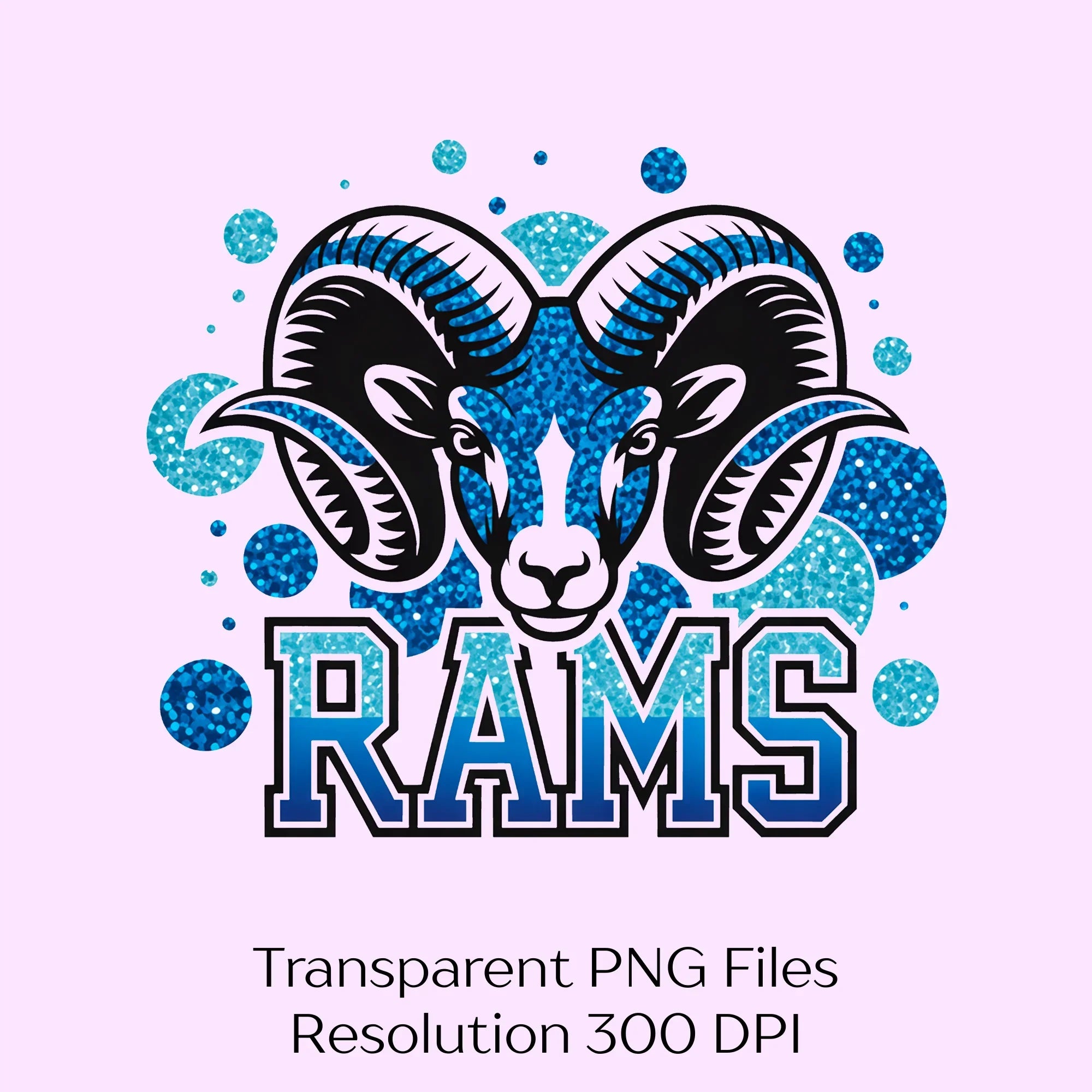 Rams Blue Silver Sequin Clipart Bundle - CraftNest - Digital Crafting and Art