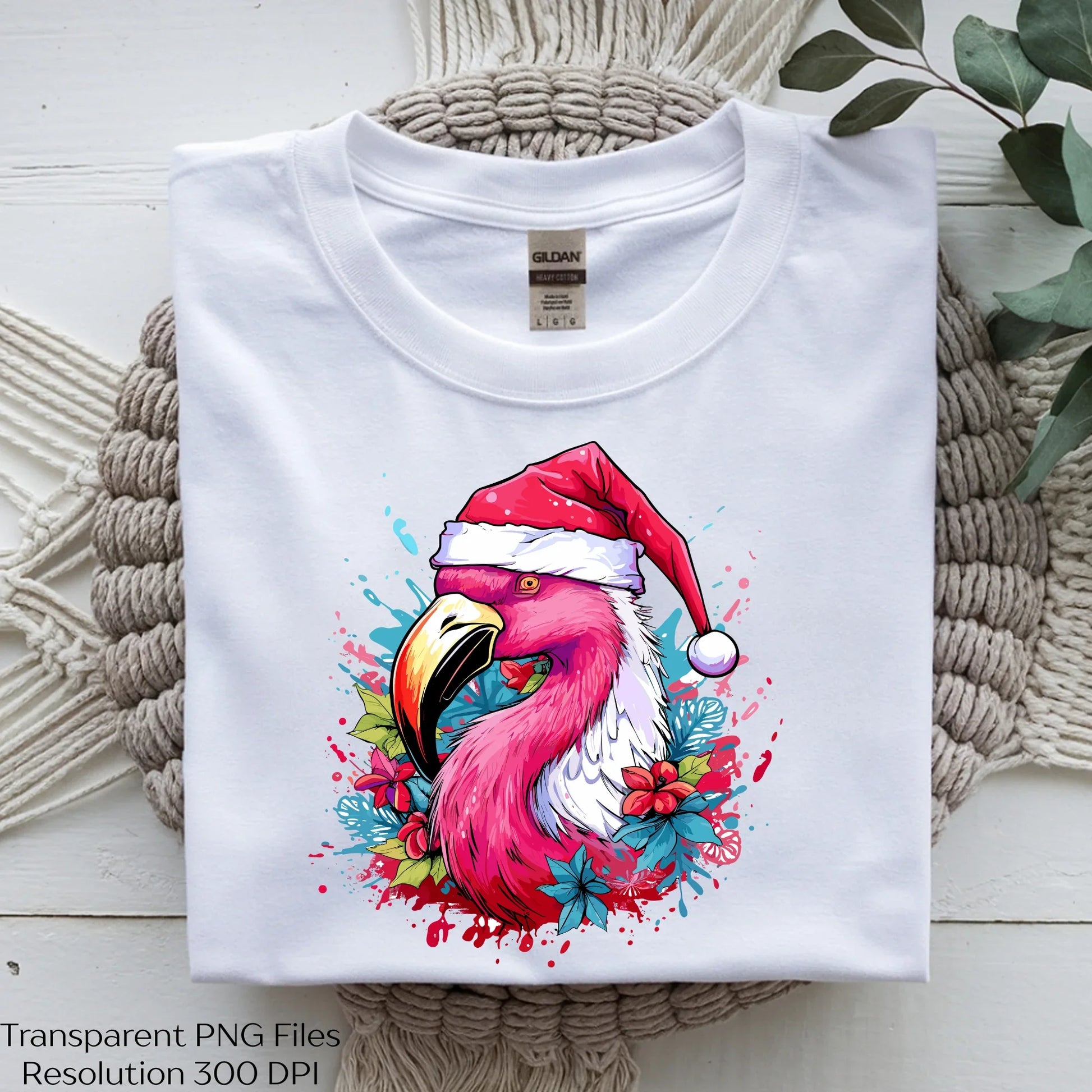 Christmas Flamingo Santa Hat Clipart Bundle - CraftNest - Digital Crafting and Art