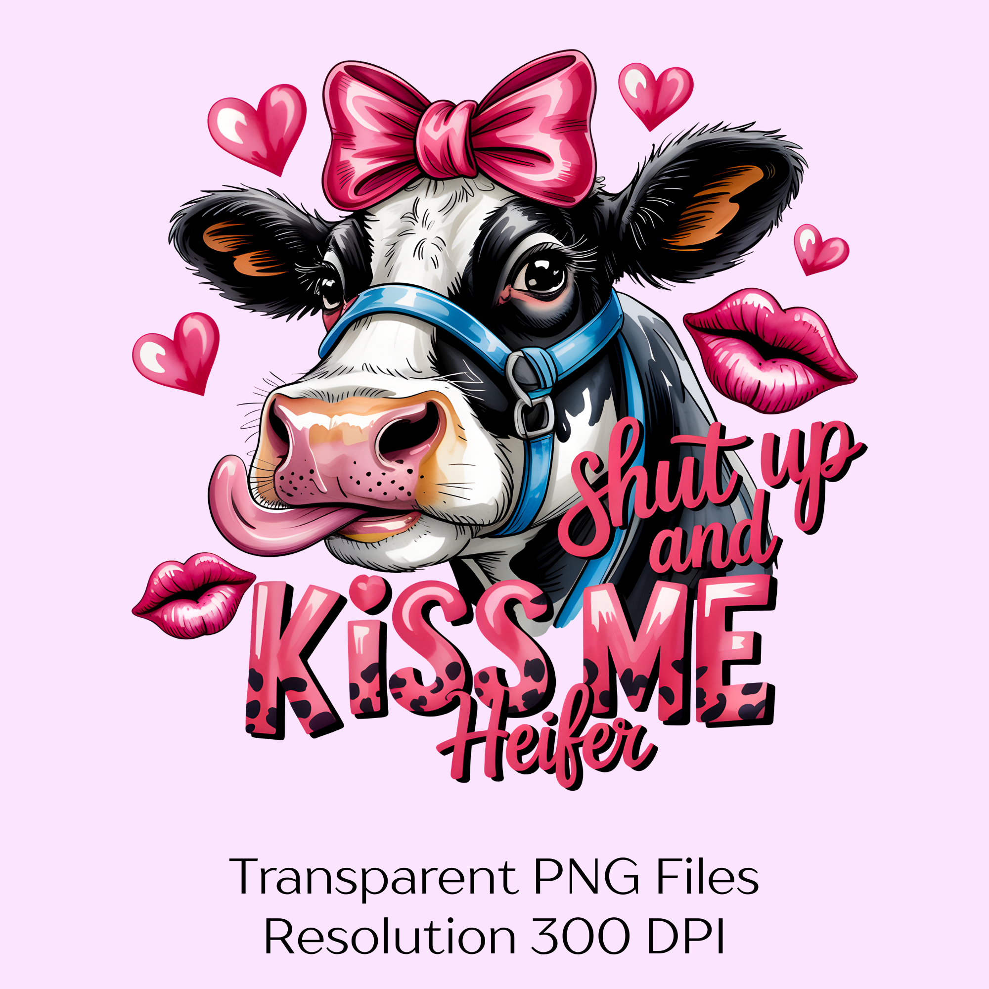 Shut Up And Kiss Me Heifer Clipart Bundle