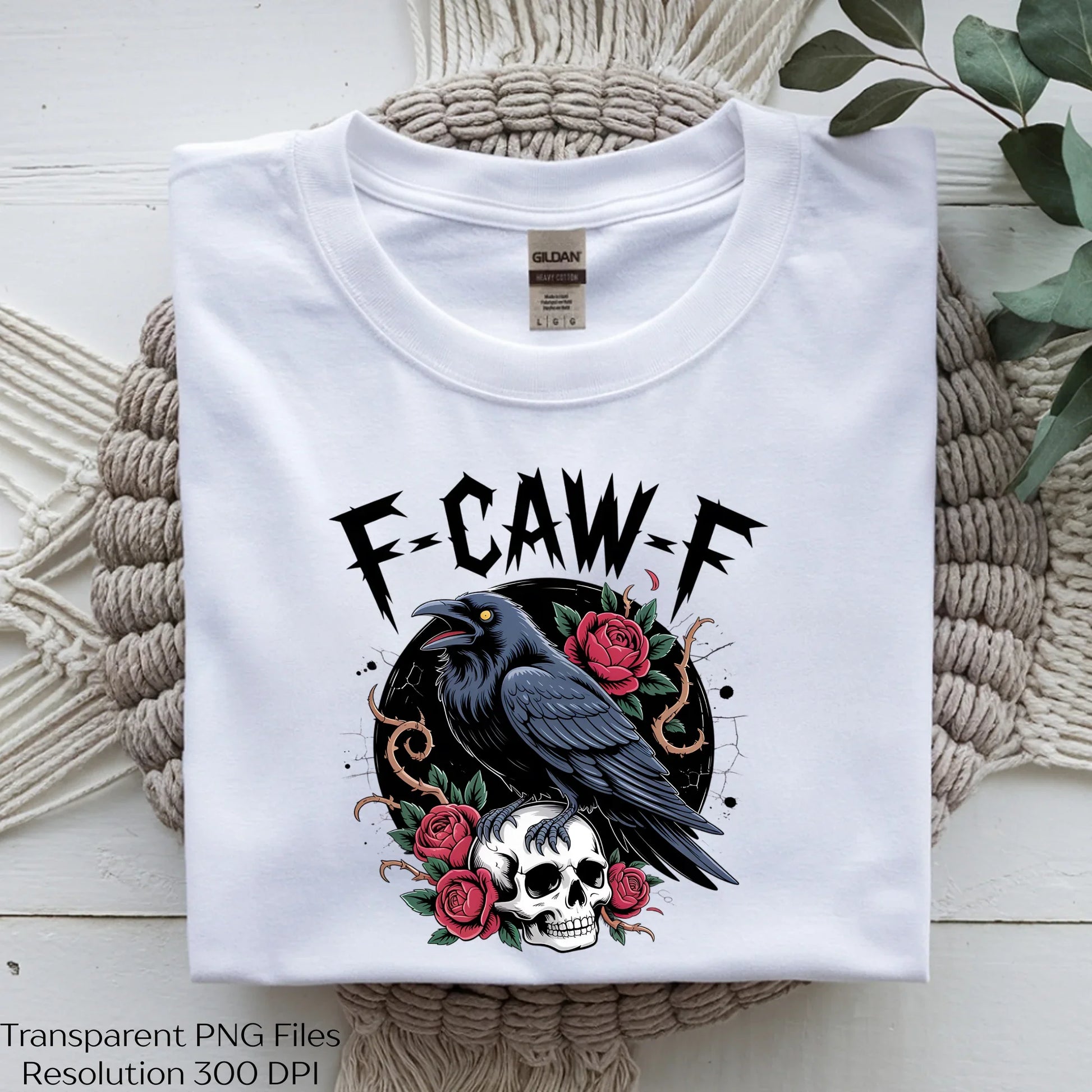 Caw Gothic Raven Shirt Clipart Bundle - CraftNest - Digital Crafting and Art