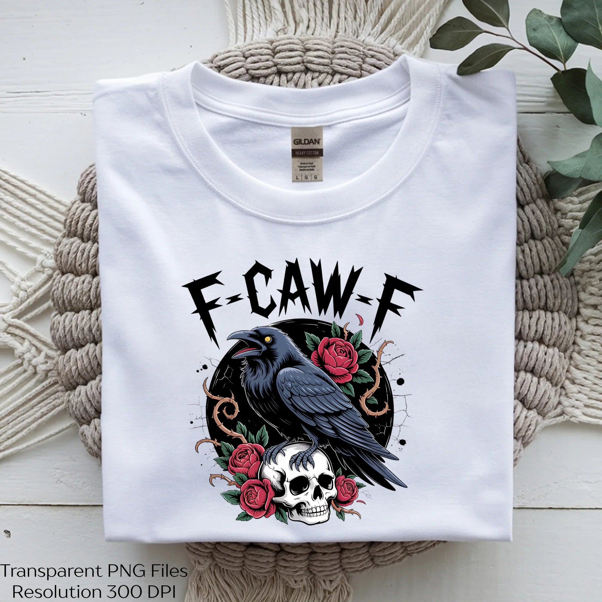 Caw Gothic Raven Shirt Clipart Bundle - CraftNest - Digital Crafting and Art