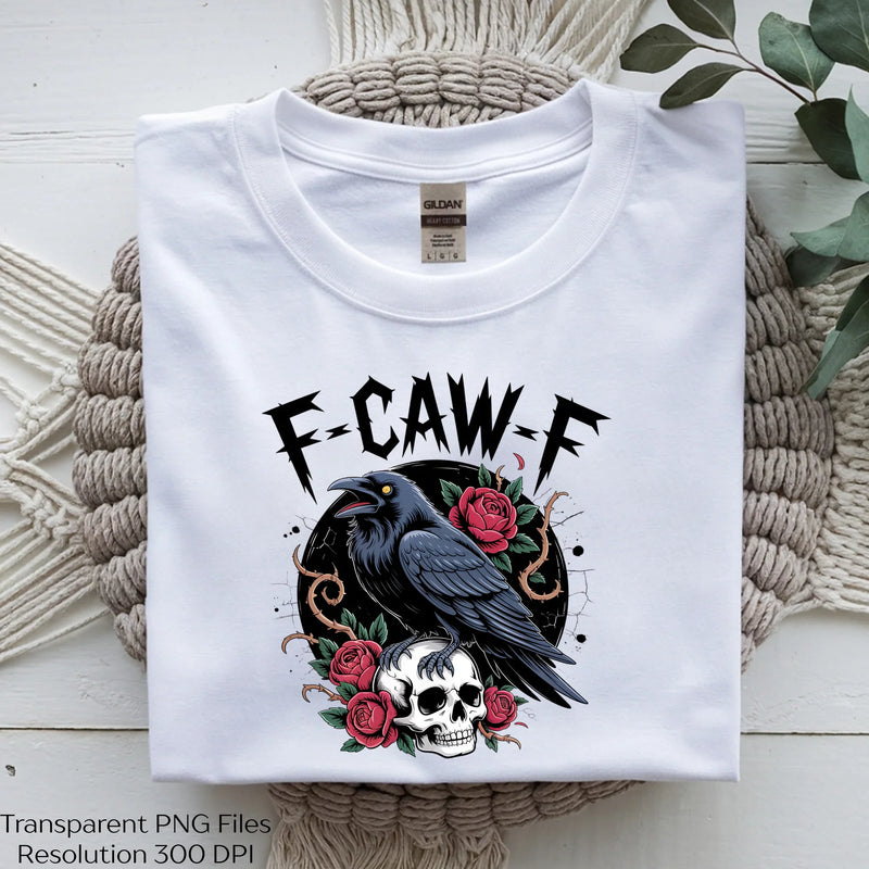 Caw Gothic Raven Shirt Clipart Bundle - CraftNest - Digital Crafting and Art
