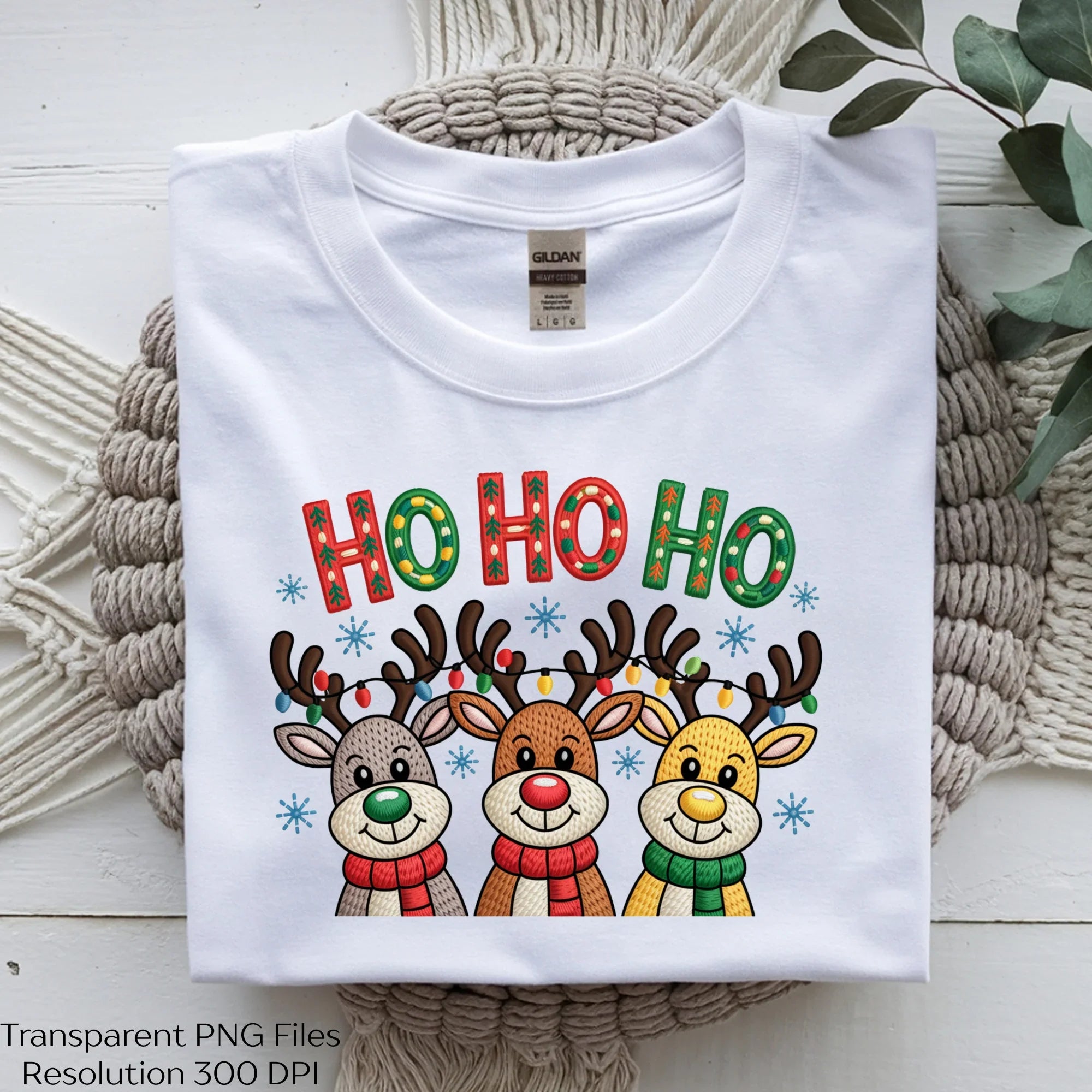 Christmas Reindeer Trio Embroidery Clipart Bundle - CraftNest - Digital Crafting and Art