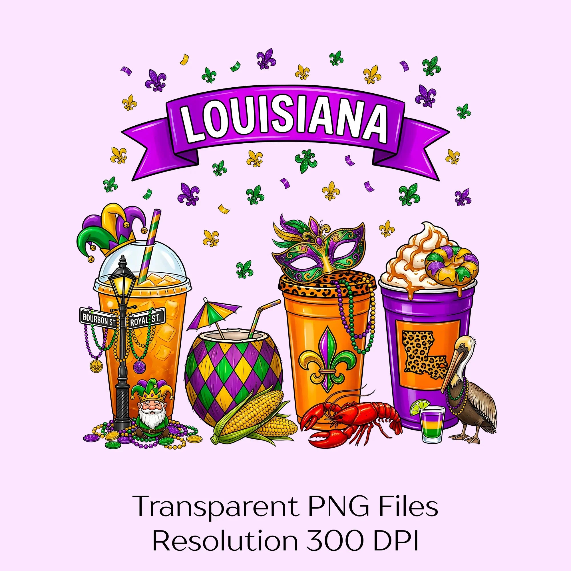 Louisiana Coffee Clipart Bundle - CraftNest - Digital Crafting and Art