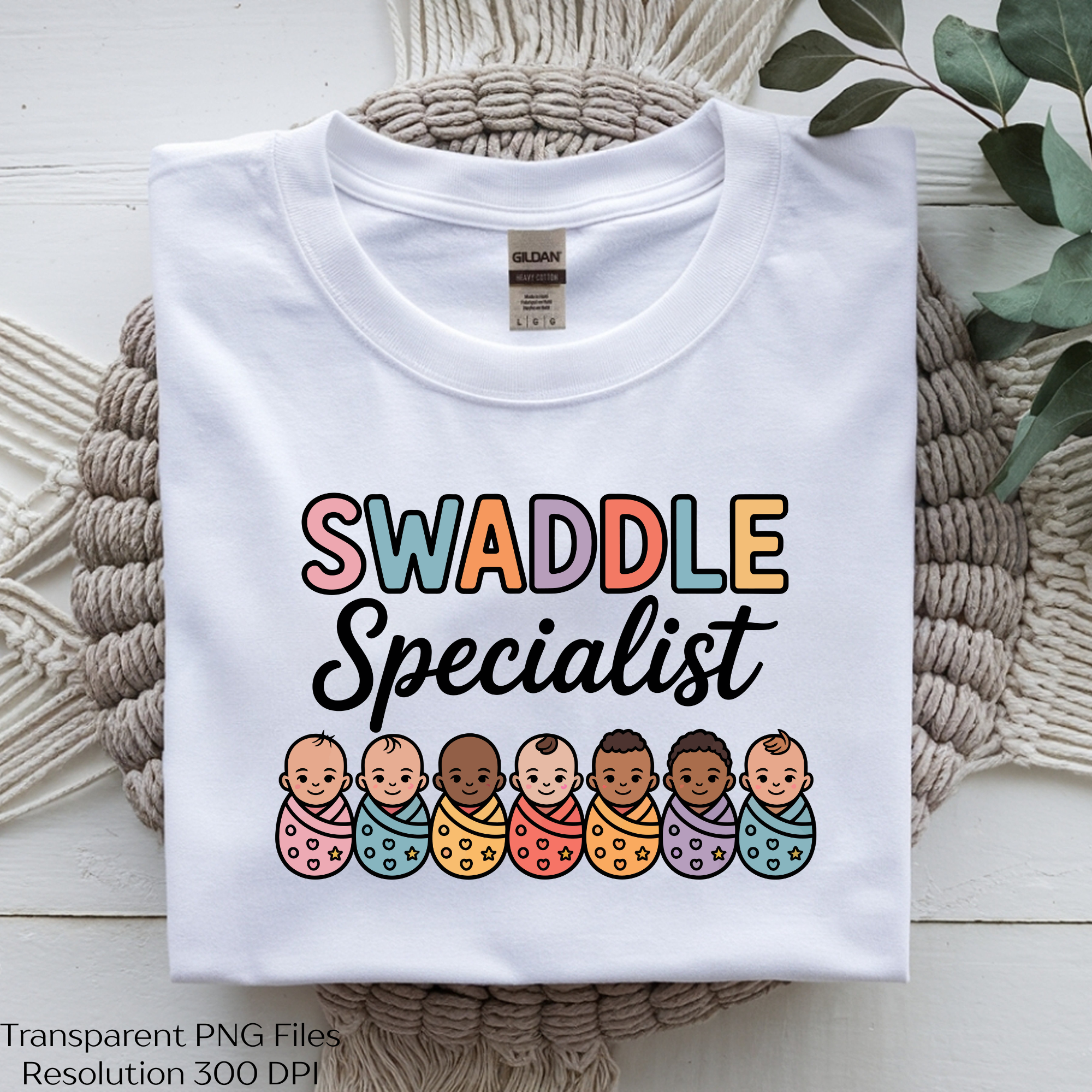 Swaddle Specialist NICU Mother Baby SVG Clipart Bundle