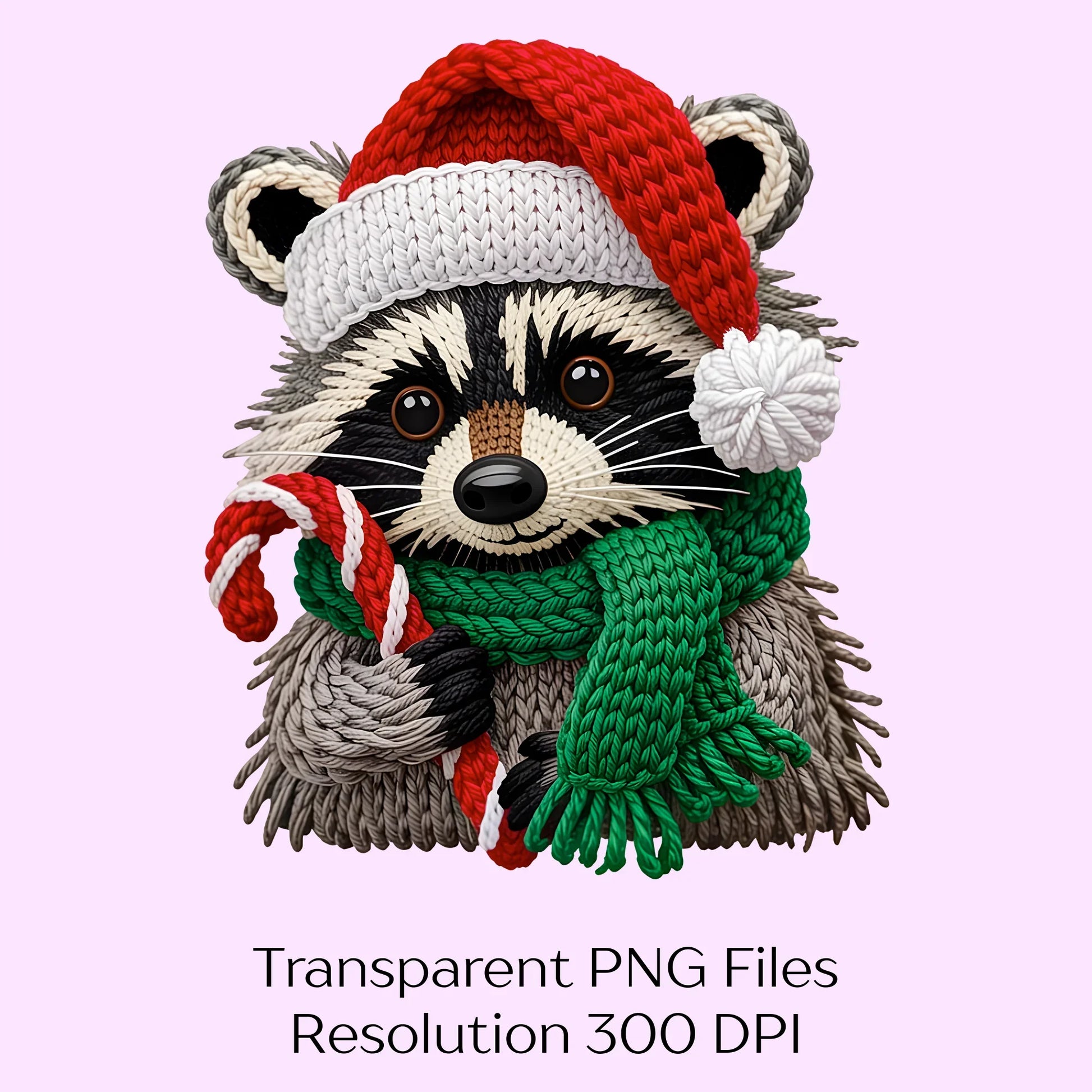 Crochet Christmas Raccoon Clipart Bundle - CraftNest - Digital Crafting and Art