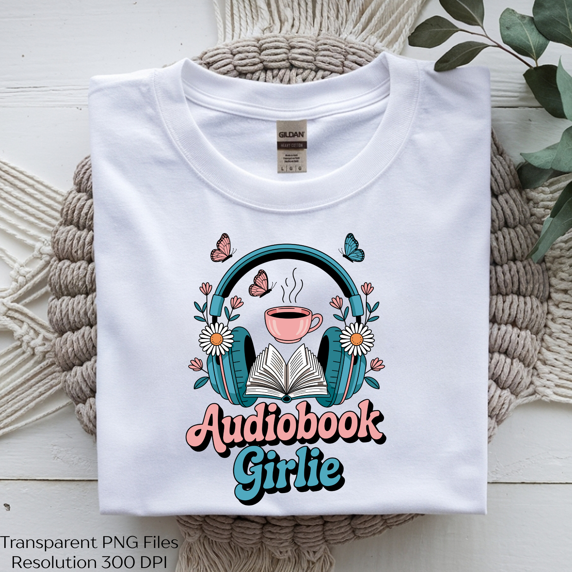 Audiobook Girlie Cozy Book Lover SVG Clipart Bundle