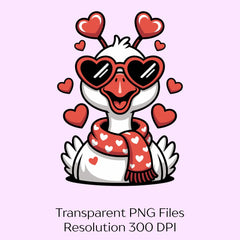 Cute Silly Goose Valentines Clipart Bundle - CraftNest - Digital Crafting and Art