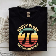Happy Pi Day Birthday Retro Tee Clipart Bundle - CraftNest - Digital Crafting and Art