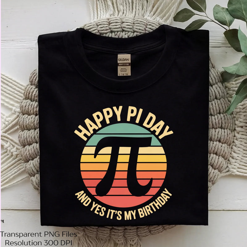 Happy Pi Day Birthday Retro Tee Clipart Bundle - CraftNest - Digital Crafting and Art