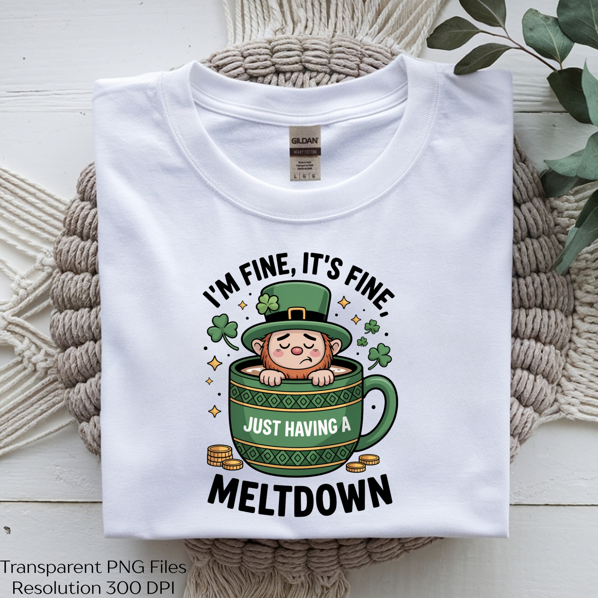 Fine Leprechaun Meltdown Shirt Clipart Bundle