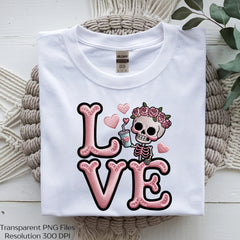 Valentine Skeleton Love Embroidery Clipart Bundle - CraftNest - Digital Crafting and Art