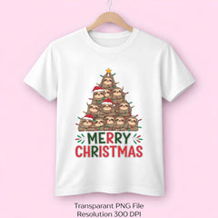 Merry Christmas Sloth Tree Festive SVG Bundle - CraftNest - Digital Crafting and Art