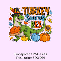 Dinosaur Thanksgiving Clipart Bundle - CraftNest - Digital Crafting and Art