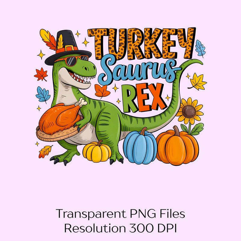 Dinosaur Thanksgiving Clipart Bundle - CraftNest - Digital Crafting and Art
