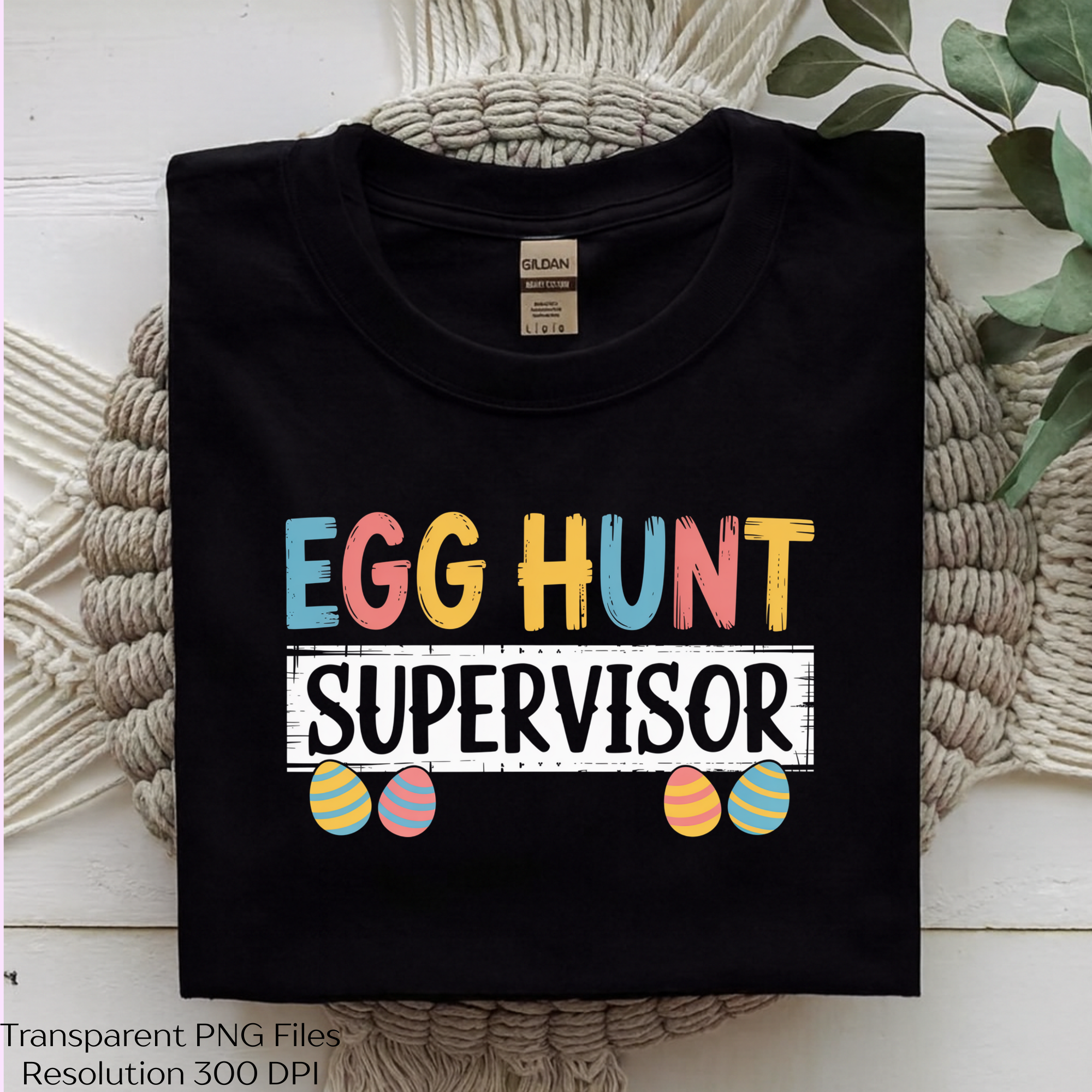 Egg Hunt Supervisor Funny Easter Clipart Bundle