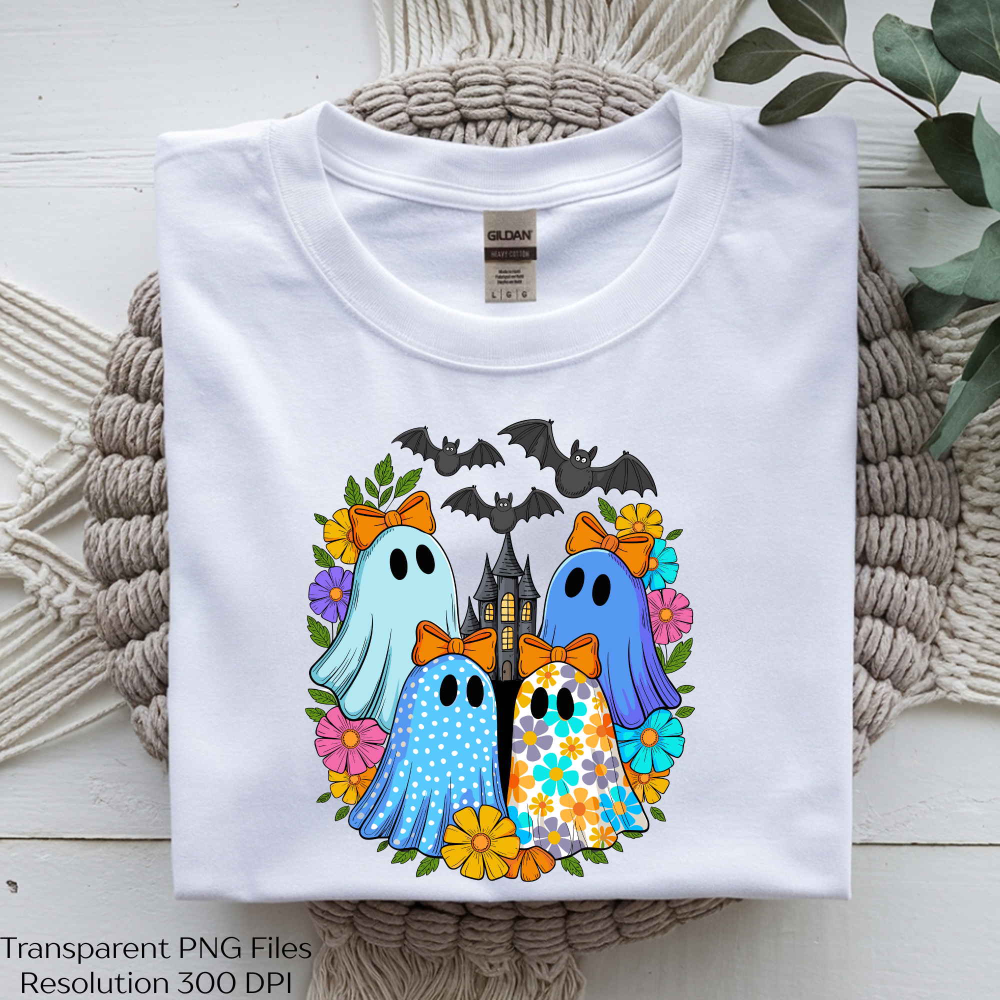 Floral Kawaii Ghost Coquette Boho SVG Clipart Bundle