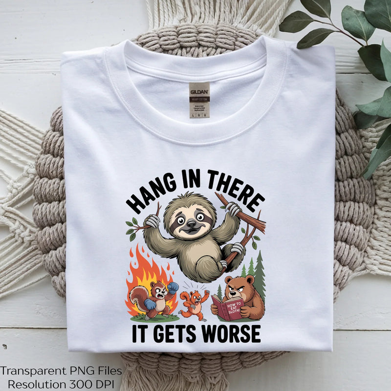 Hand In There It Gets Worse Shirt Clipart Bundle - CraftNest - Digital Crafting and Art