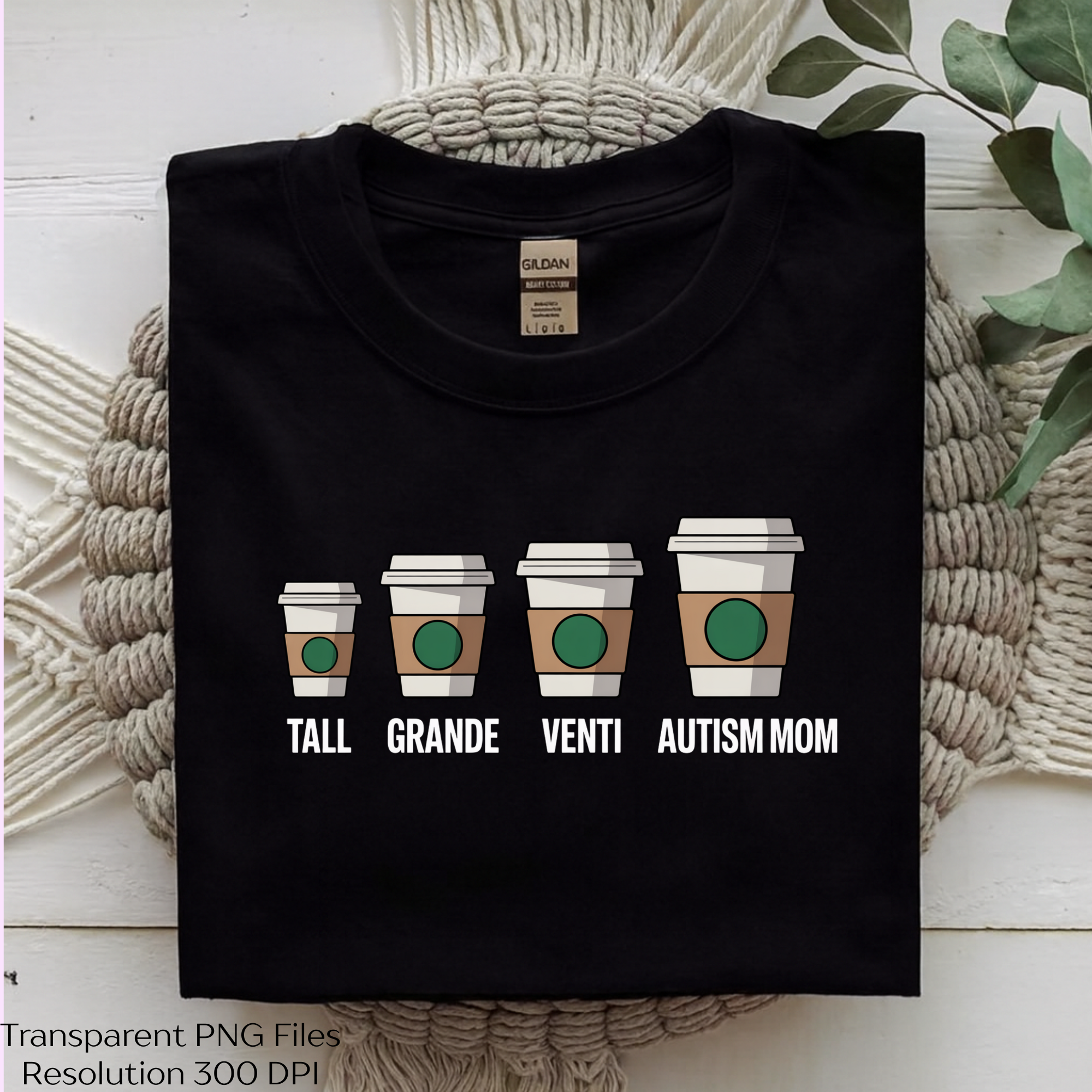 Autism Mom Coffee Funny Clipart Bundle