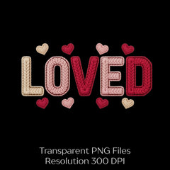 Loved Faux Yarn Valentines Clipart Bundle - CraftNest - Digital Crafting and Art