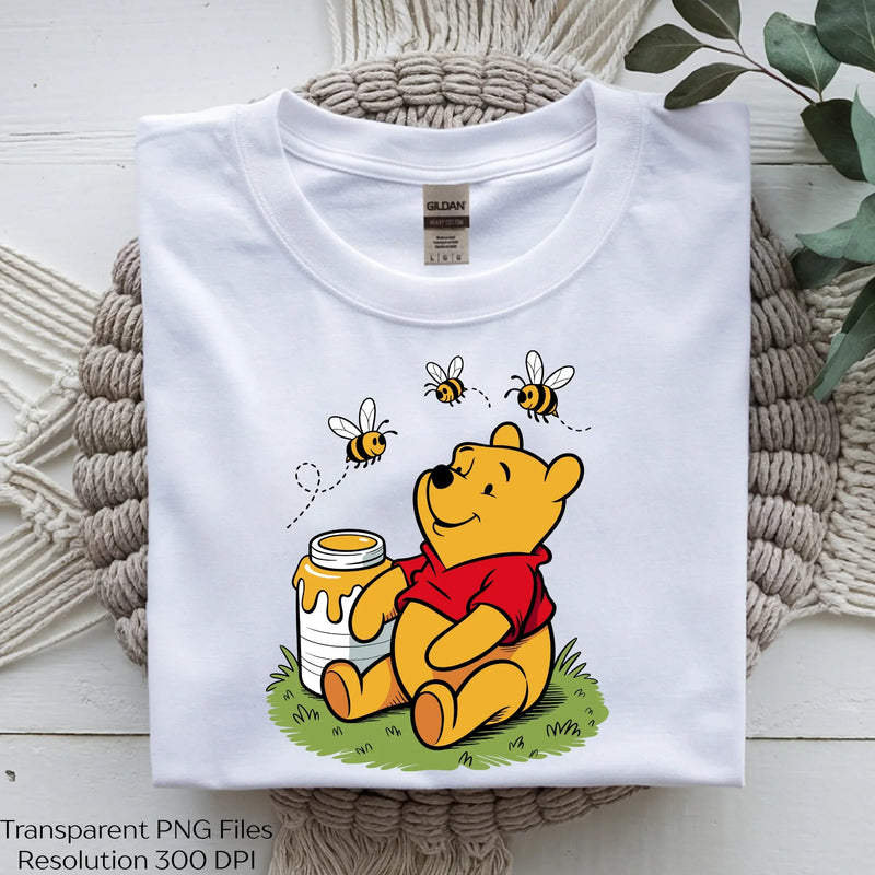 Cute Bear with Honey Pot Clipart Bundle - CraftNest - Digital Crafting and Art