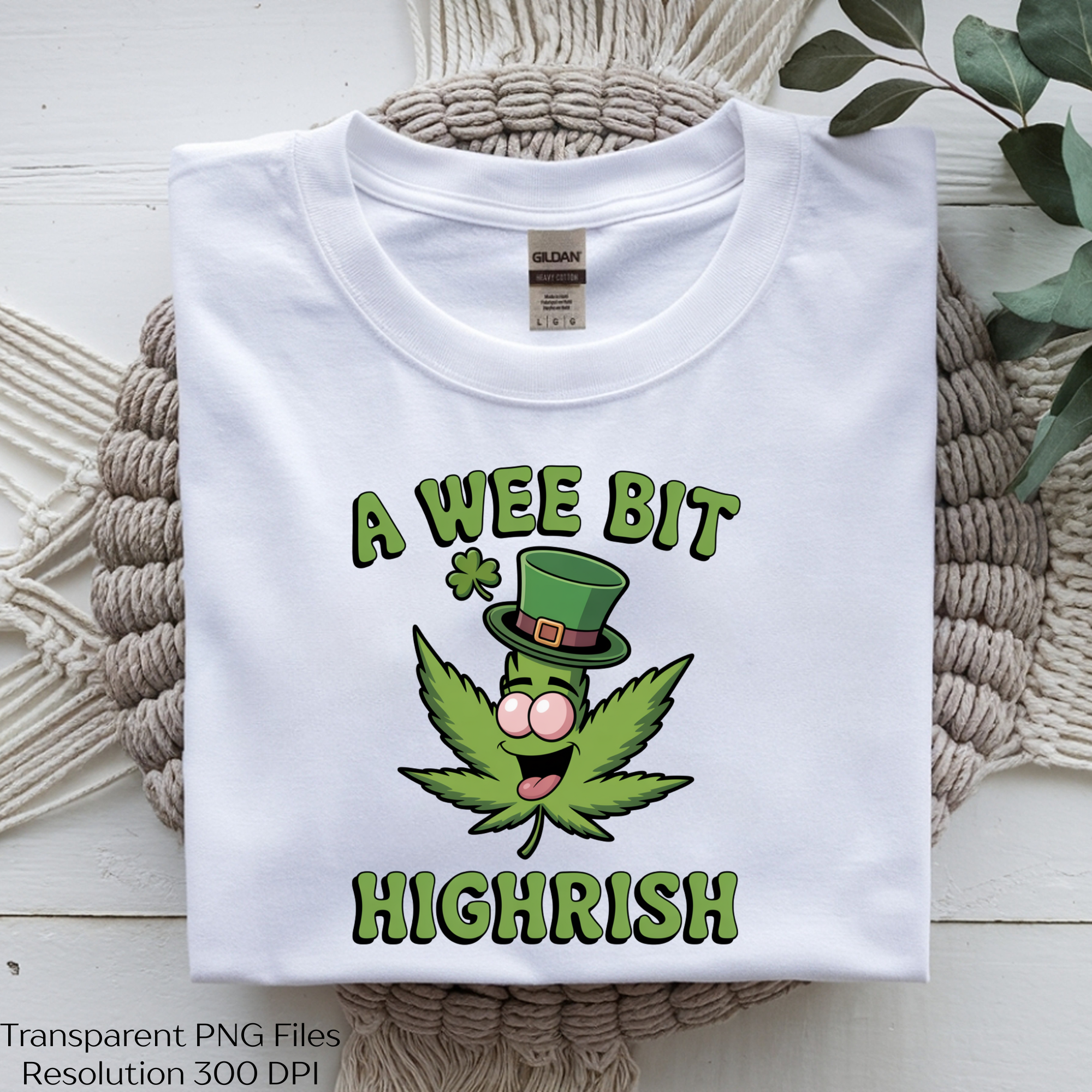 Funny St. Patrick's Day Weed Leaf Clipart Bundle