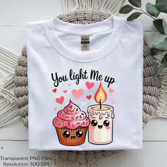 Kawaii Cupcake and Candle Romantic Pun SVG Bundle - CraftNest - Digital Crafting and Art