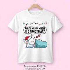 Christmas Wake Me Up When It's Rabbit SVG Bundle - CraftNest - Digital Crafting and Art