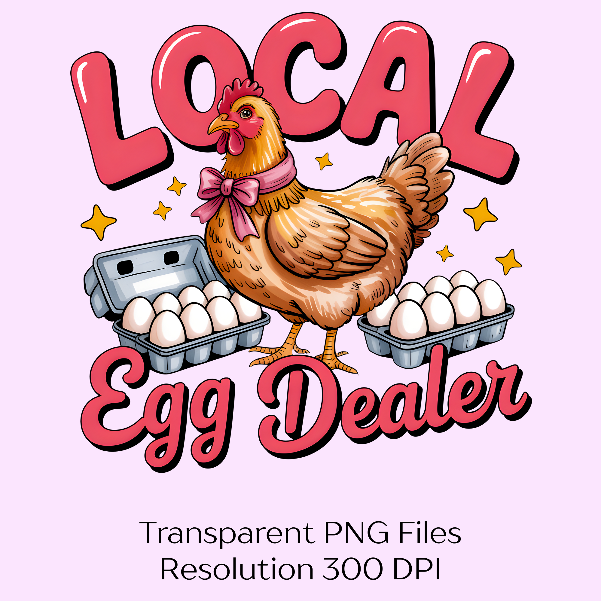 Funny Chicken Clipart Bundle: Local Egg Dealer