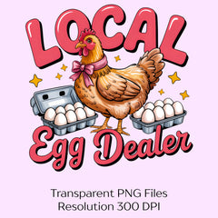 Funny Chicken Clipart Bundle: Local Egg Dealer - CraftNest - Digital Crafting and Art