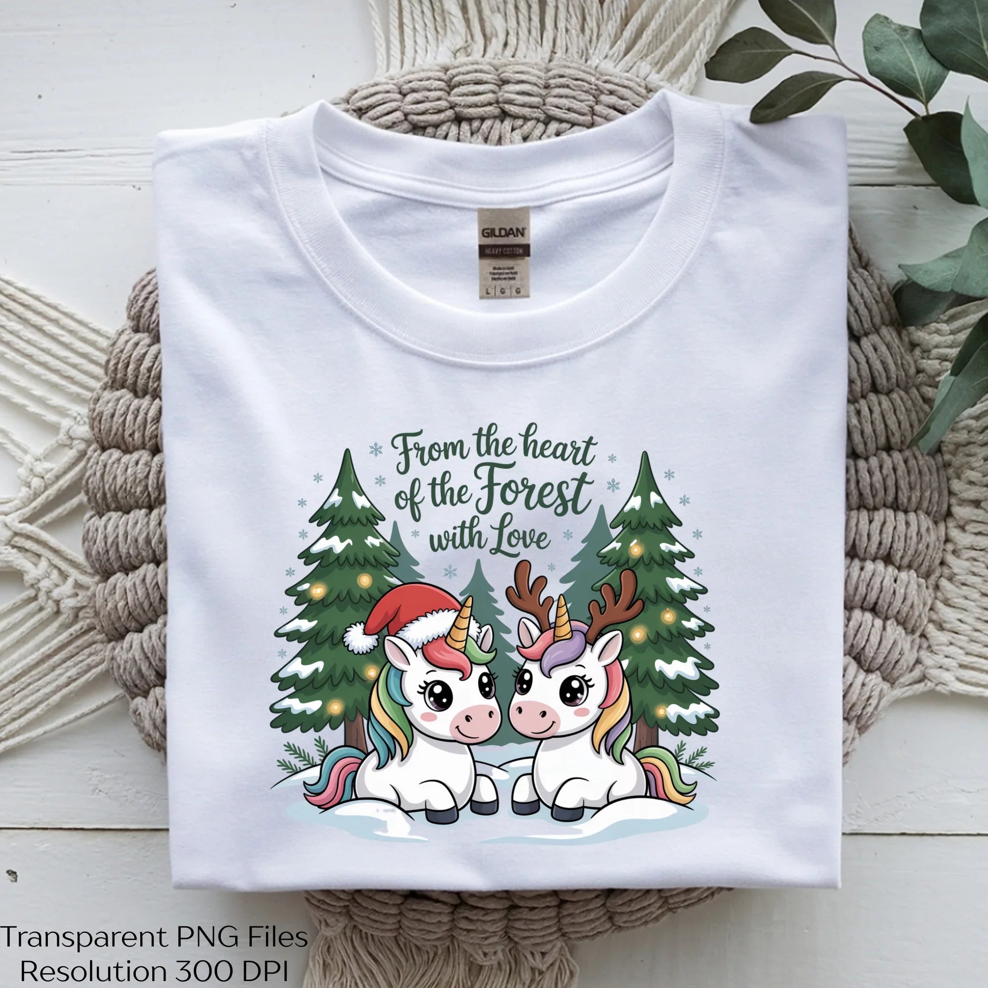 Forest Christmas Unicorns Clipart Bundle - CraftNest - Digital Crafting and Art