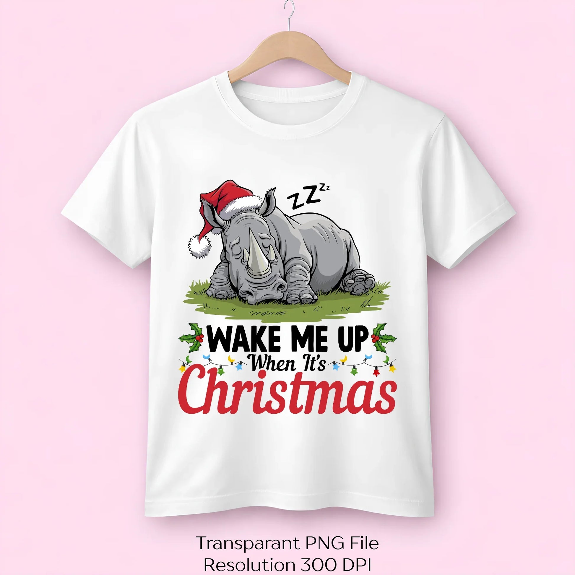 Christmas Wake Me Up When It's Rhinoceros Clipart Bundle - CraftNest - Digital Crafting and Art