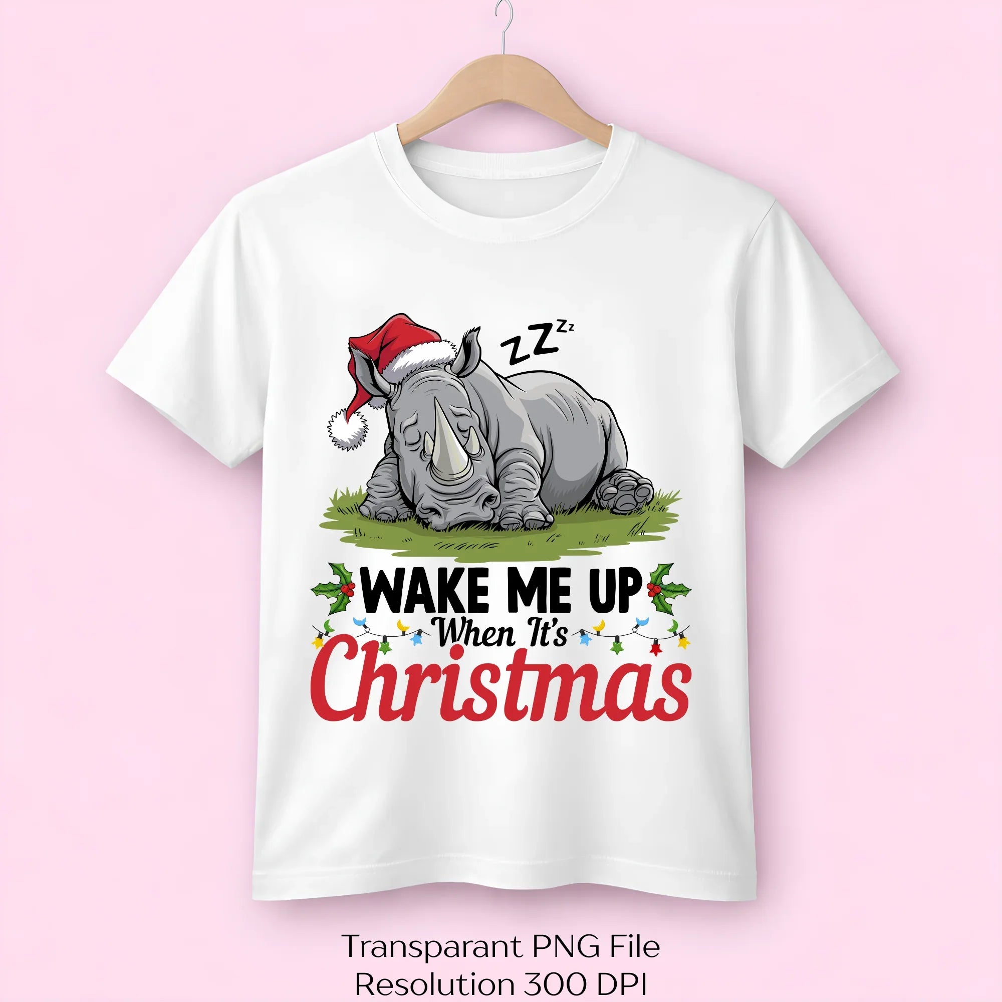 Christmas Wake Me Up When It's Rhinoceros Clipart Bundle - CraftNest - Digital Crafting and Art